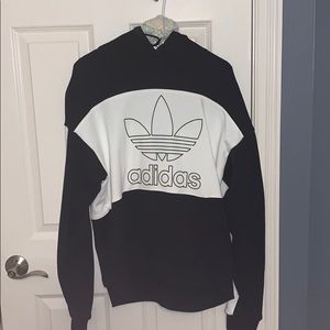 Black and White Adidas Hoodie
